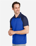 Team 365 TT21C Men's Command Snag-Protection Colorblock Polo - Sport Royal/ Sport Dark Navy - model side