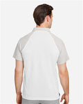 Team 365 TT21C Men's Command Snag-Protection Colorblock Polo - White/ Sport Silver - model back