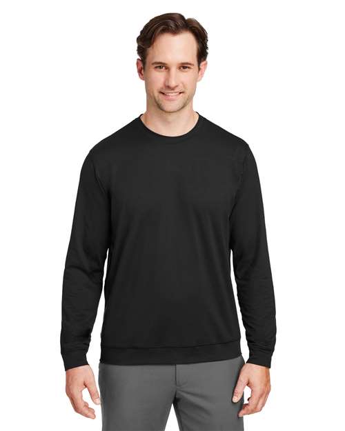 Puma Golf 535500 Men's Cloudspun Crewneck Sweatshirt - Puma Black - model front