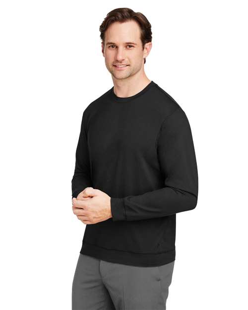 Puma Golf 535500 Men's Cloudspun Crewneck Sweatshirt - Puma Black - model side