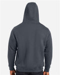 Harriton M711 Unisex ClimaBloc Lined Heavyweight Hooded Sweatshirt - Dark Charcoal - model back