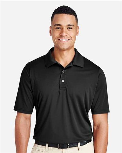 Team 365 TT51T Men's Tall Zone Performance Polo - Black - model front
