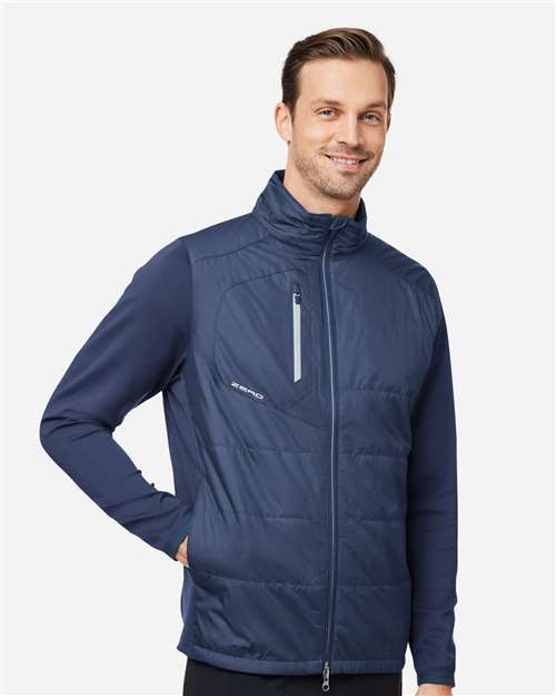 Zero Restriction W1018 Men's Lightweight Hybrid Jacket - Navy - model side