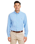 vineyard vines W012060 Men's On-The-Go Nylon Gingham Shirt - Ocean Breeze - model front