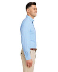 vineyard vines W012060 Men's On-The-Go Nylon Gingham Shirt - Ocean Breeze - model side