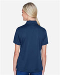 Harriton M345W Women's Advantage Snag Protection Plus IL Snap Placket Polo - Dark Navy - model back