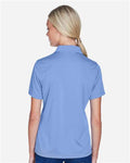 Harriton M345W Women's Advantage Snag Protection Plus IL Snap Placket Polo - Industry Blue - model back