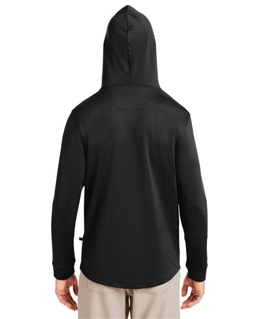 Swannies SWI600 Men's Ivy Hooded Sweatshirt - Black - model back