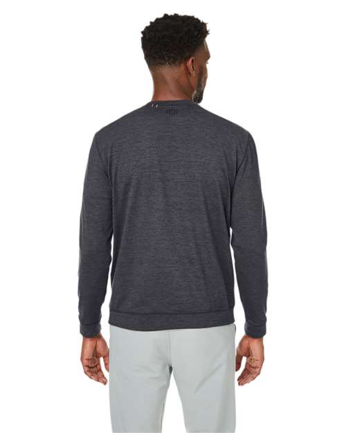 Puma Golf 531279 Men's Cloudspun Crewneck Sweatshirt - Puma Black Heather - model back