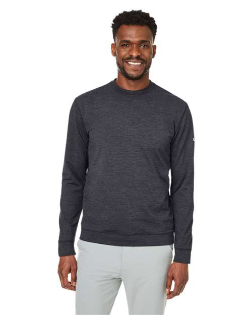 Puma Golf 531279 Men's Cloudspun Crewneck Sweatshirt - Puma Black Heather - model front