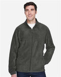 Harriton M990T Men's Tall Full-Zip Fleece - Charcoal - model front