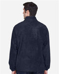 Harriton M990T Men's Tall Full-Zip Fleece - Navy - model back