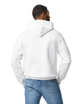Gildan G125 DryBlend Hooded Sweatshirt - White - model back