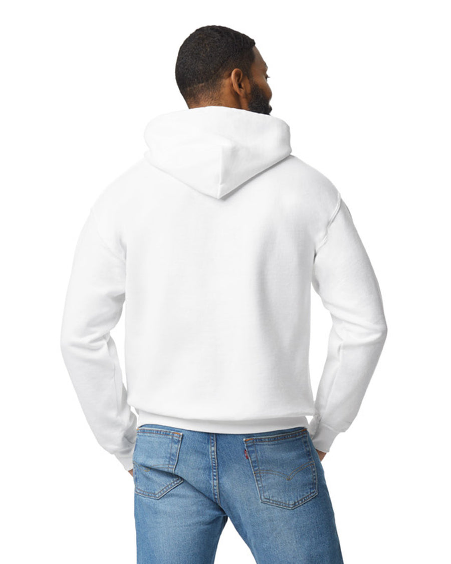 Gildan G125 DryBlend Hooded Sweatshirt - White - model back