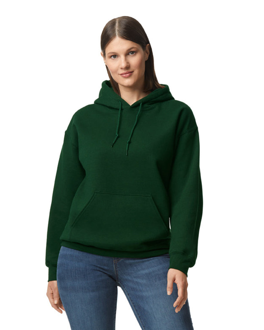 Gildan G125 DryBlend Hooded Sweatshirt - Forest - model front