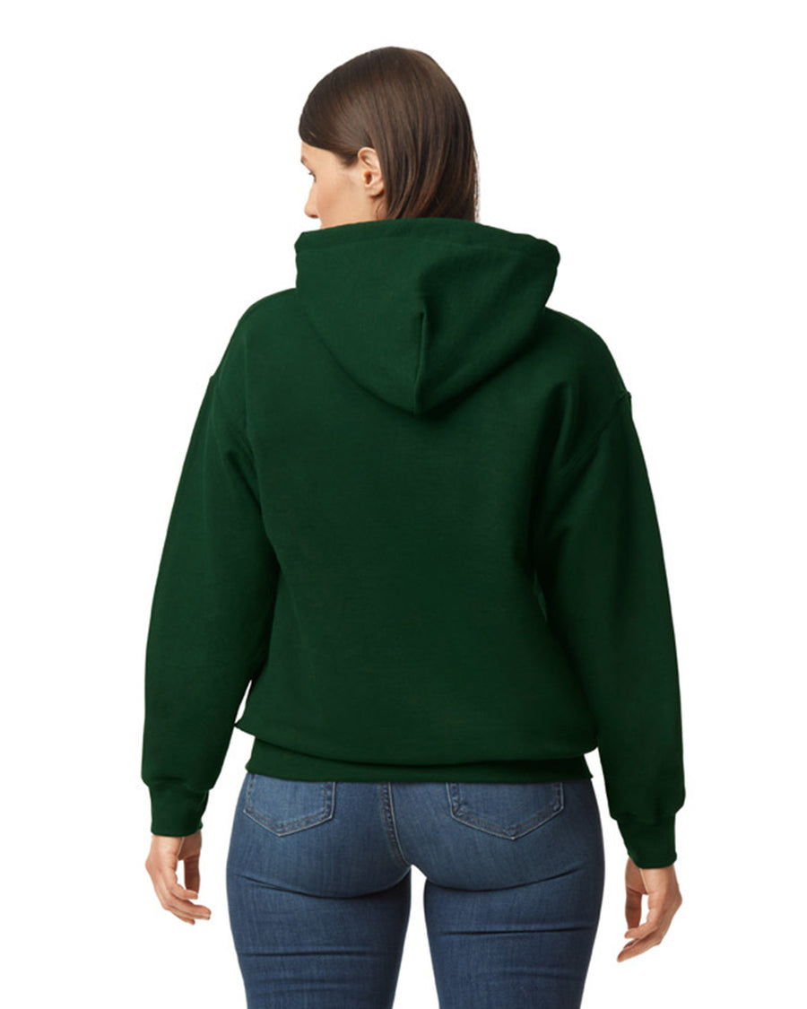 Gildan G125 DryBlend Hooded Sweatshirt - Forest - model back