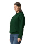 Gildan G125 DryBlend Hooded Sweatshirt - Forest - model side