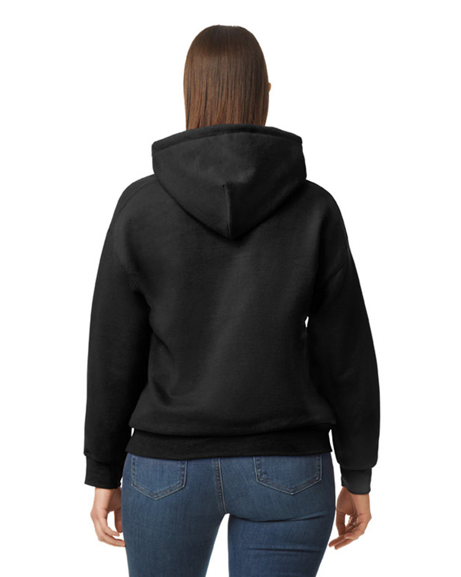 Gildan G125 DryBlend Hooded Sweatshirt - Black - model back
