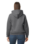Gildan G125 DryBlend Hooded Sweatshirt - Charcoal - model back