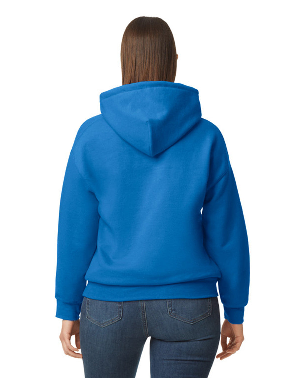 Gildan G125 DryBlend Hooded Sweatshirt - Royal - model back