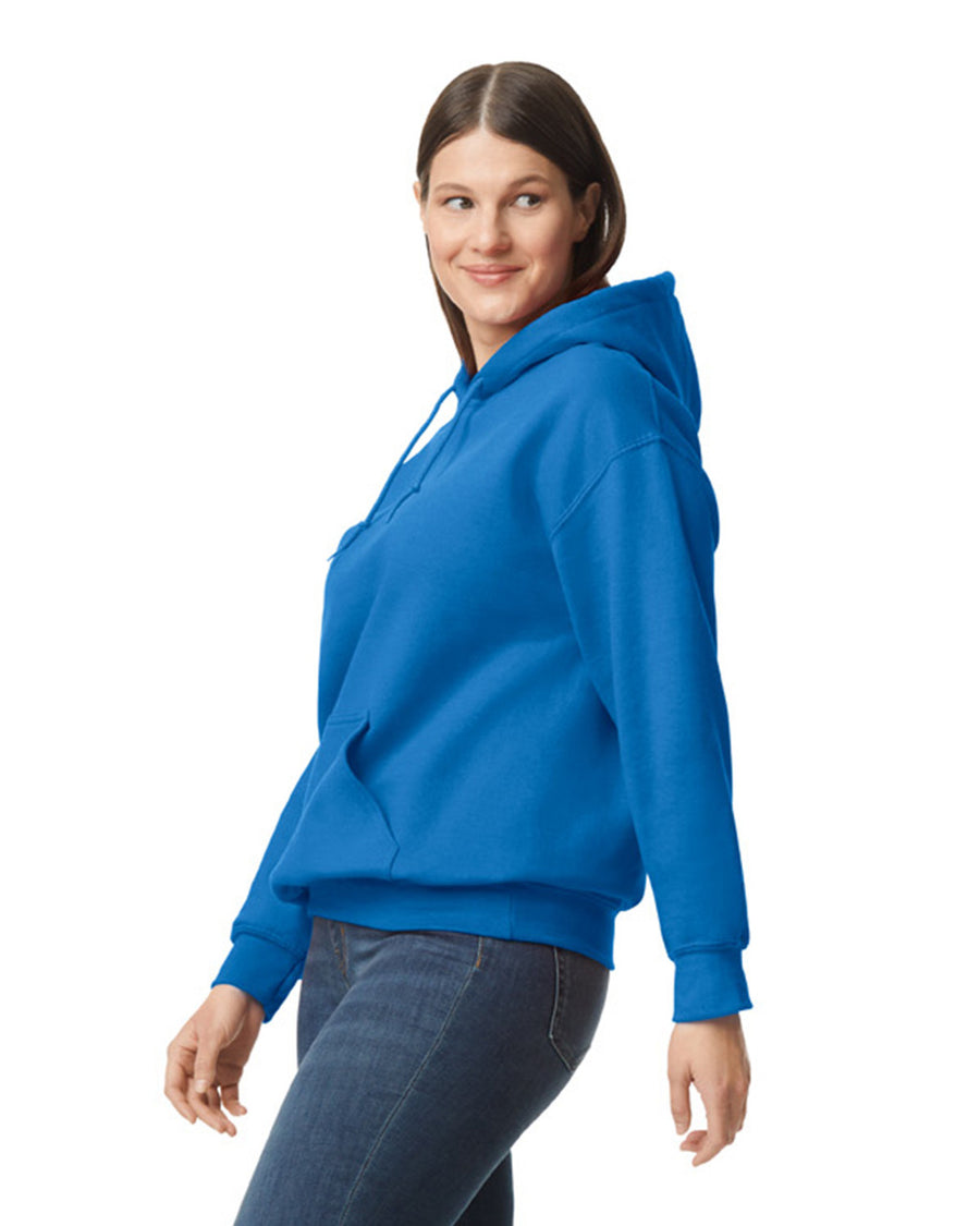 Gildan G125 DryBlend Hooded Sweatshirt - Royal - model side