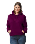Gildan G125 DryBlend Hooded Sweatshirt - Maroon - model front