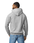 Gildan G125 DryBlend Hooded Sweatshirt - Sport Grey - model back