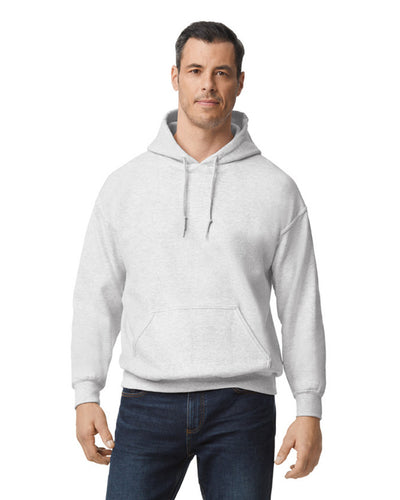 Gildan G125 DryBlend Hooded Sweatshirt - Ash - model front