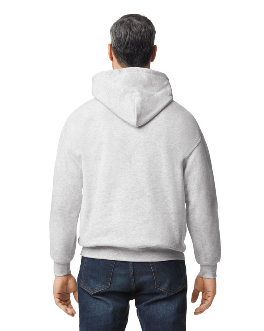Gildan G125 DryBlend Hooded Sweatshirt - Ash - model back