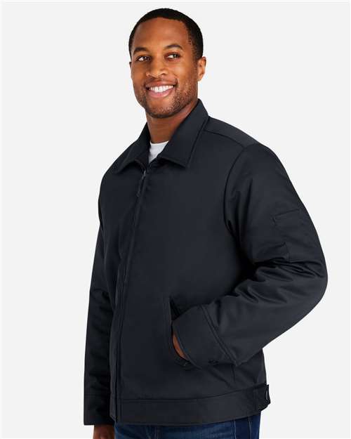 Harriton M721T Unisex Tall ClimaBloc Station Jacket - Dark Charcoal - model side