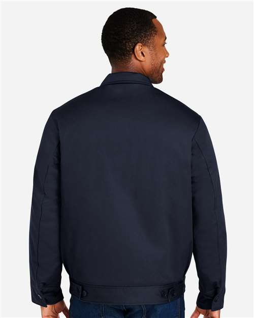 Harriton M721T Unisex Tall ClimaBloc Station Jacket - Dark Navy - model back
