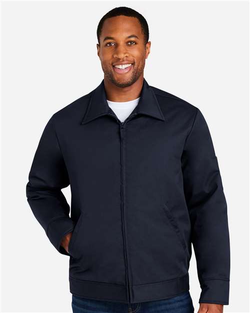 Harriton M721T Unisex Tall ClimaBloc Station Jacket - Dark Navy - model front