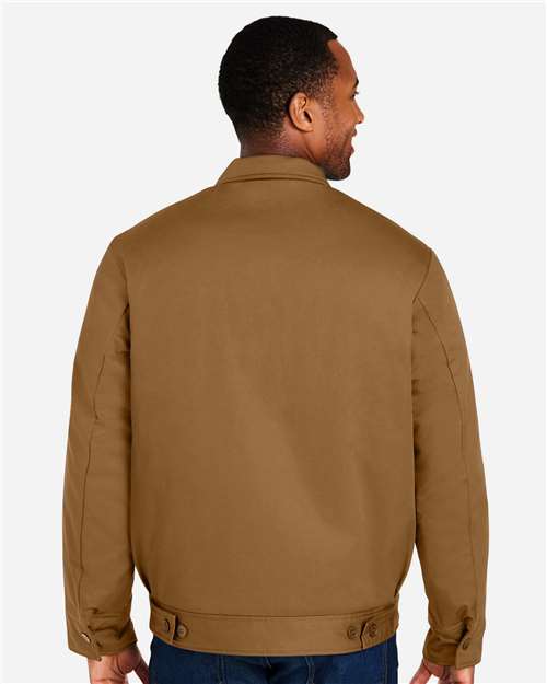 Harriton M721T Unisex Tall ClimaBloc Station Jacket - Duck Brown - model back