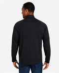 Core 365 CE418 Men's Origin Performance Pique Quarter-Zip Pullover - Black/ Carbon - model back