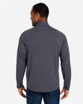 Core 365 CE418 Men's Origin Performance Pique Quarter-Zip Pullover - Carbon/ Black - model back