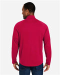 Core 365 CE418 Men's Origin Performance Pique Quarter-Zip Pullover - Classic Red/ Carbon - model back