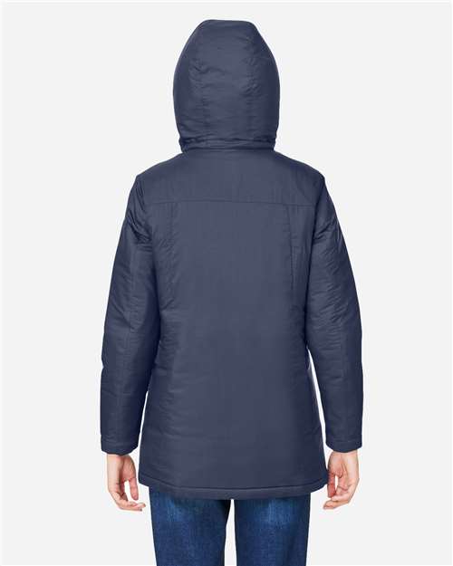 Core 365 CE725W Women's Inspire 3-in-1 Jacket with Insulated Liner - Classic Navy/ True Royal - model back
