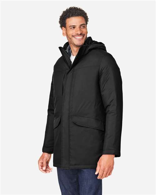 Core 365 CE725 Men's Inspire 3-in-1 Jacket with Insulated Liner - Black/ Carbon - model side