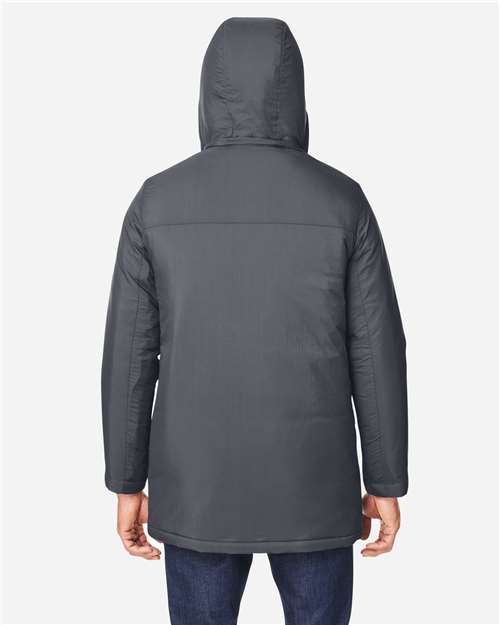 Core 365 CE725 Men's Inspire 3-in-1 Jacket with Insulated Liner - Carbon/ Black - model back
