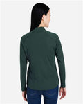 Core 365 CE418W Women's Origin Performance Pique Quarter-Zip Pullover - Forest/ Carbon - model back
