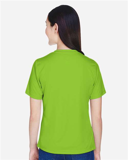 Team 365 TT11W Women's Zone Performance T-Shirt - Acid Green - model back