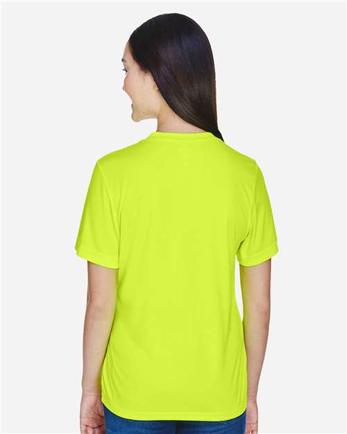 Team 365 TT11W Women's Zone Performance T-Shirt - Safety Yellow - model back