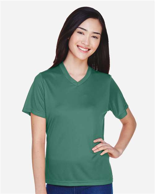 Team 365 TT11W Women's Zone Performance T-Shirt - Sport Dark Green - model front