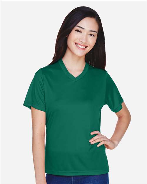 Team 365 TT11W Women's Zone Performance T-Shirt - Sport Forest - model front