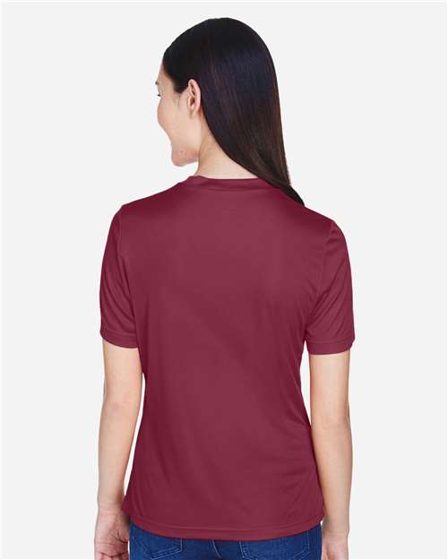 Team 365 TT11W Women's Zone Performance T-Shirt - Sport Maroon - model back