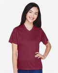 Team 365 TT11W Women's Zone Performance T-Shirt - Sport Maroon - model front