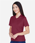 Team 365 TT11W Women's Zone Performance T-Shirt - Sport Maroon - model side