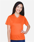 Team 365 TT11W Women's Zone Performance T-Shirt - Sport Orange - model front