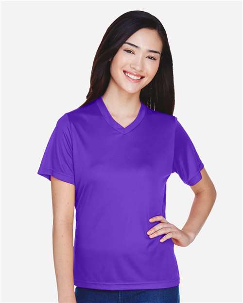 Team 365 TT11W Women's Zone Performance T-Shirt - Sport Purple - model front