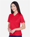 Team 365 TT11W Women's Zone Performance T-Shirt - Sport Red - model side